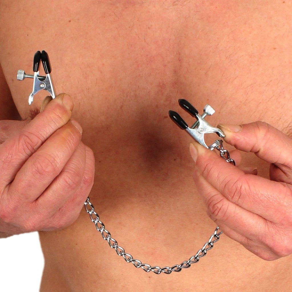 Metal Breast Clip With Chain – For Sensual Premium Toys