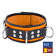 Leather Necklace With 3 Rings - Orange-black Elegance