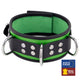 Leather Necklace With 3 Rings – Green-black Elegance
