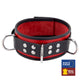 Leather Necklace 3 Rings – Red-black Design