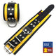 Yellow-black Leather Handcuffs – Sensual Accessories In Premium Quality