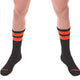 Reflective Black And Orange Training Socks