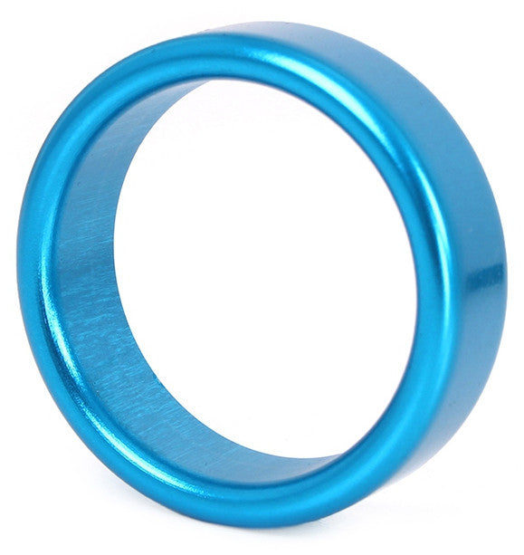 Premium blå aluminium penisring – 15 mm