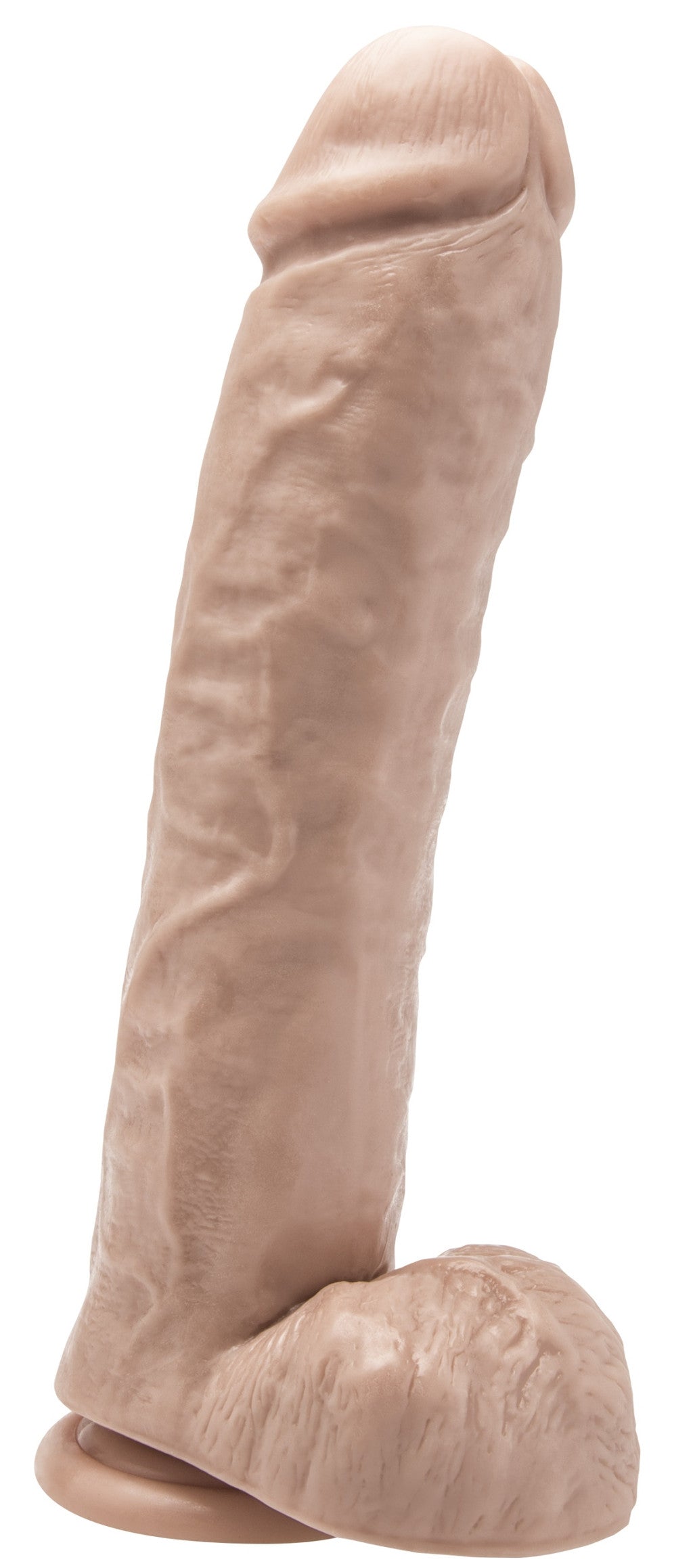 Premium 11 Inch Skin-colored Dildo With Balls
