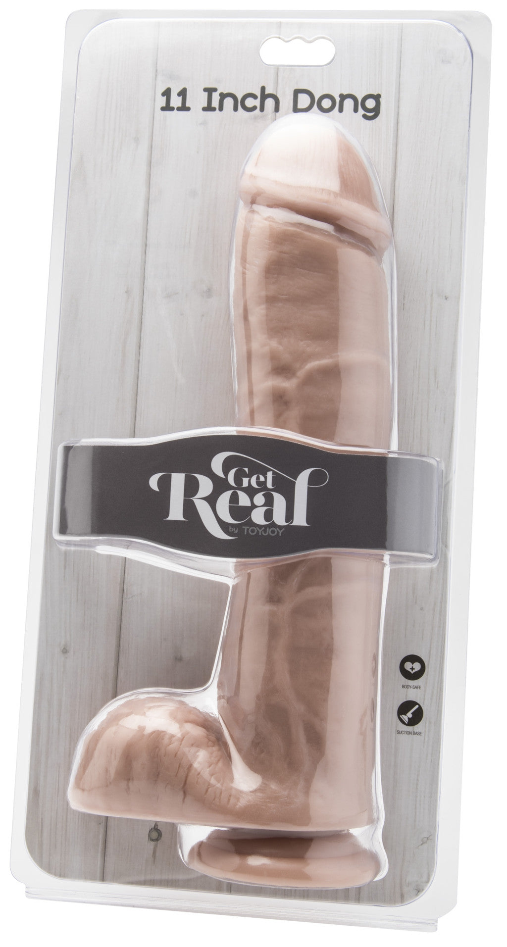 Premium 11 Inch Skin-colored Dildo With Balls