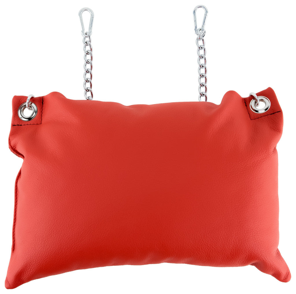 Leather Pillow With Chains - 23 X 32 Cm For Sensual Games
