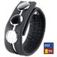 Premium Leather Cock Ring – 3 Levels Black And White