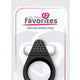 All Time Favorites Silicone Vibrating Penis Ring Removable Button Black