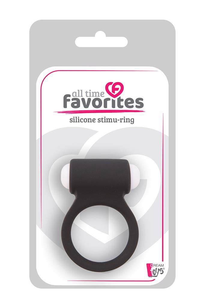 Silicone Vibrating Penis Ring With Removable Balls Black