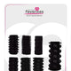 All Time Favorites Penis Sleeve Set With 7 Different Textures Black 4.3-6.8 Cm