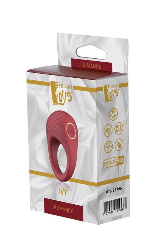 Romance Vibrating Penis Ring 3 Speeds 7 Patterns Usb Charging Waterproof Ruby Red