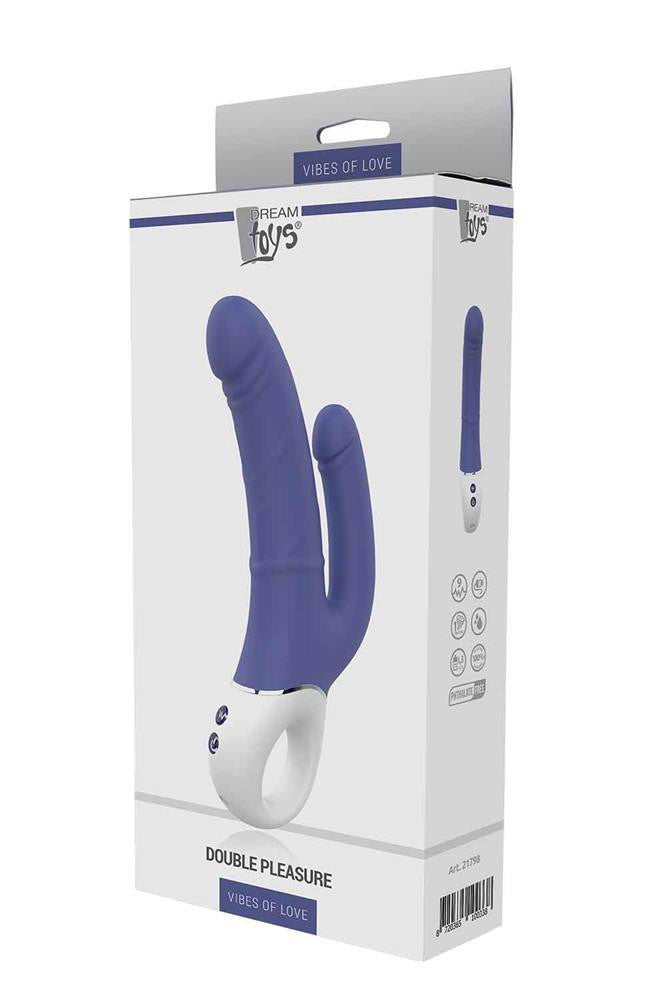 Vibes Of Love Vibrator Dual Stimulation 9 Modes Waterproof 23.5 Cm Black