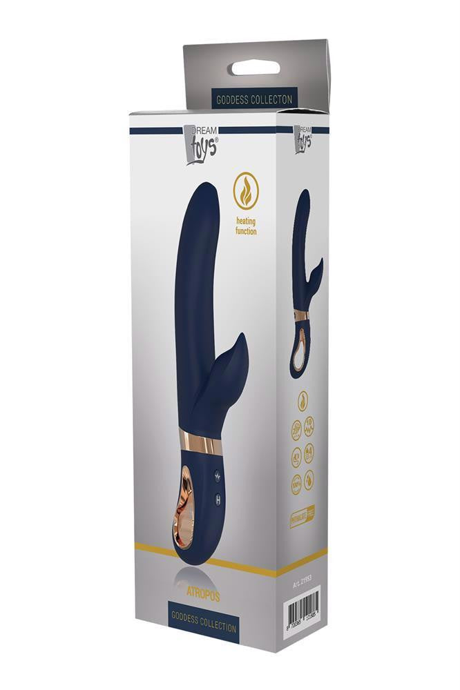 Goddess Duo Vibrator G-spot Stimulating Heatable 23 Cm Dark Blue-gold