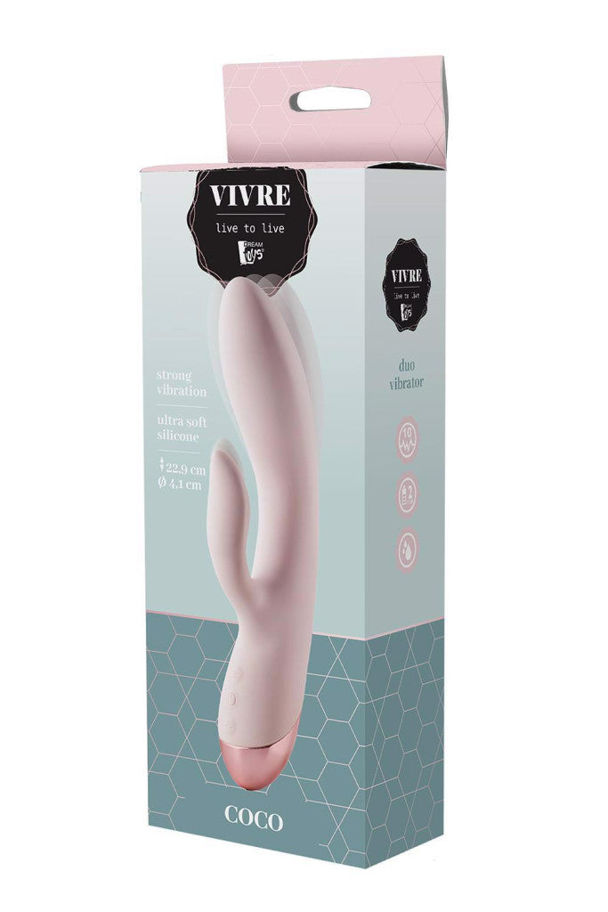 Dream Toys Duo Vibrator Vibrating 3 Speeds 7 Rhythms 22.9 Cm Pink