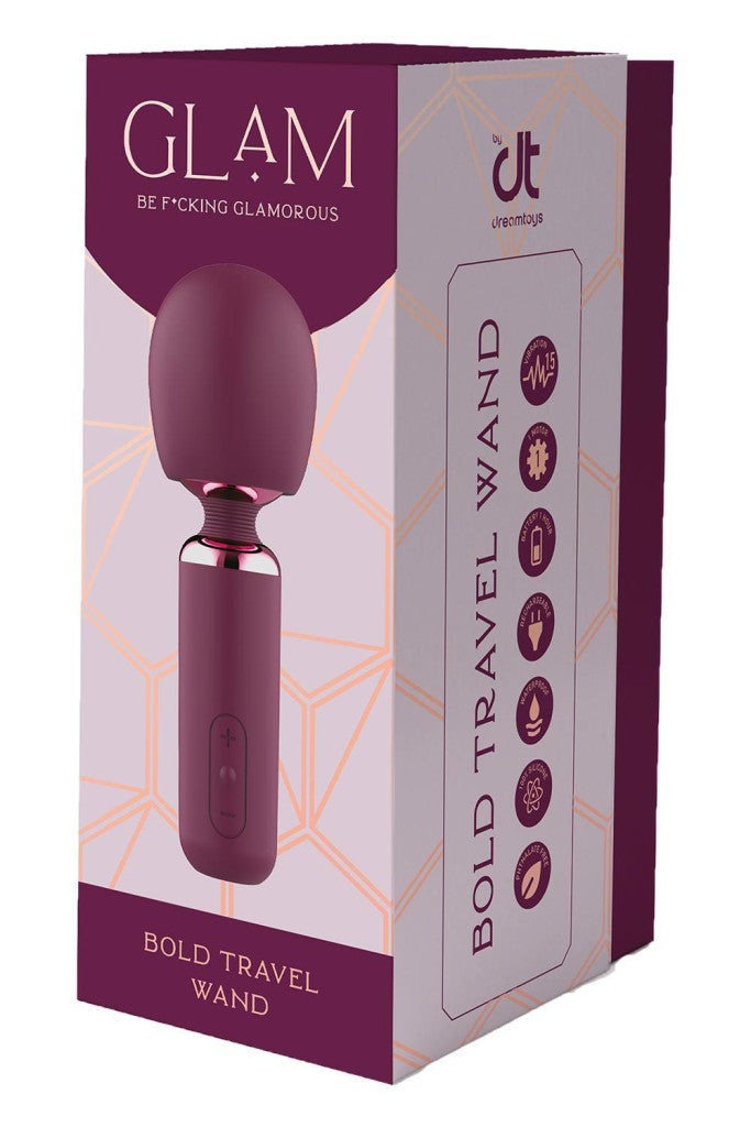 Glam Vibrator Multiple Vibration Modes Adjustable Intensity 18 Cm Black