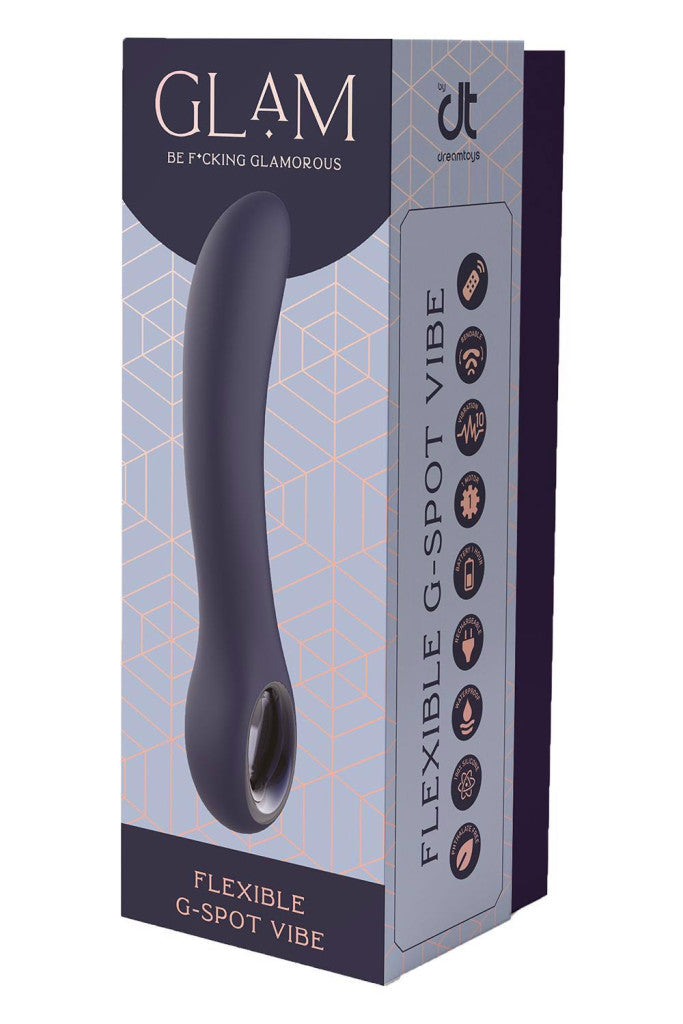 Glam Vibrator G-spot Stimulator 5 Vibrations 5 Speeds 22 Cm Black