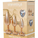 Gleaming Love Anal Plug Set 3 Sizes Gold Pearl Design