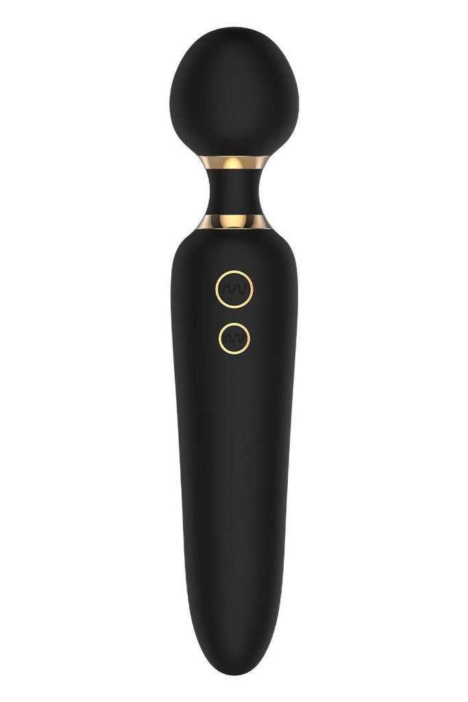 Elite Dual Wand Vibrátor Kettős Motor 3 Sebesség 7 Ütemes 23 cm Fekete
