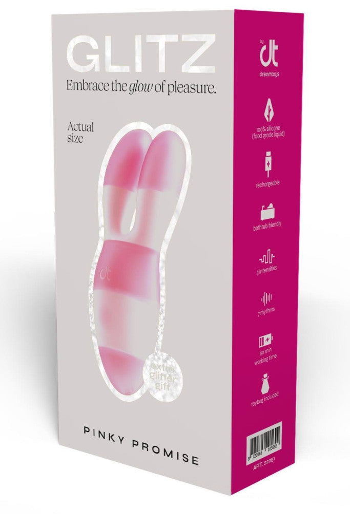 Glitz Vibrator Dual Vibration Waterproof 9 Cm Pink