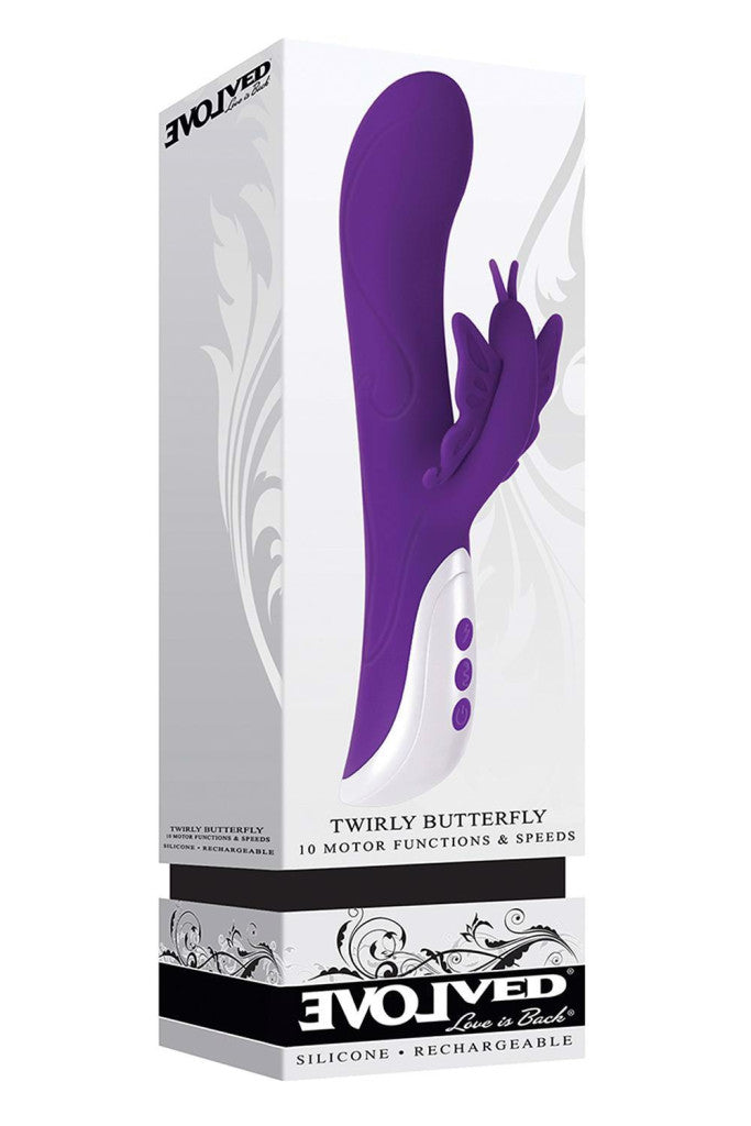 Evolved Vibrator With Rotating Head 23.5 Cm Waterproof Silicone Black