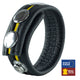 Premium Leather Cock Ring – Three-stage Closure Black-yellow