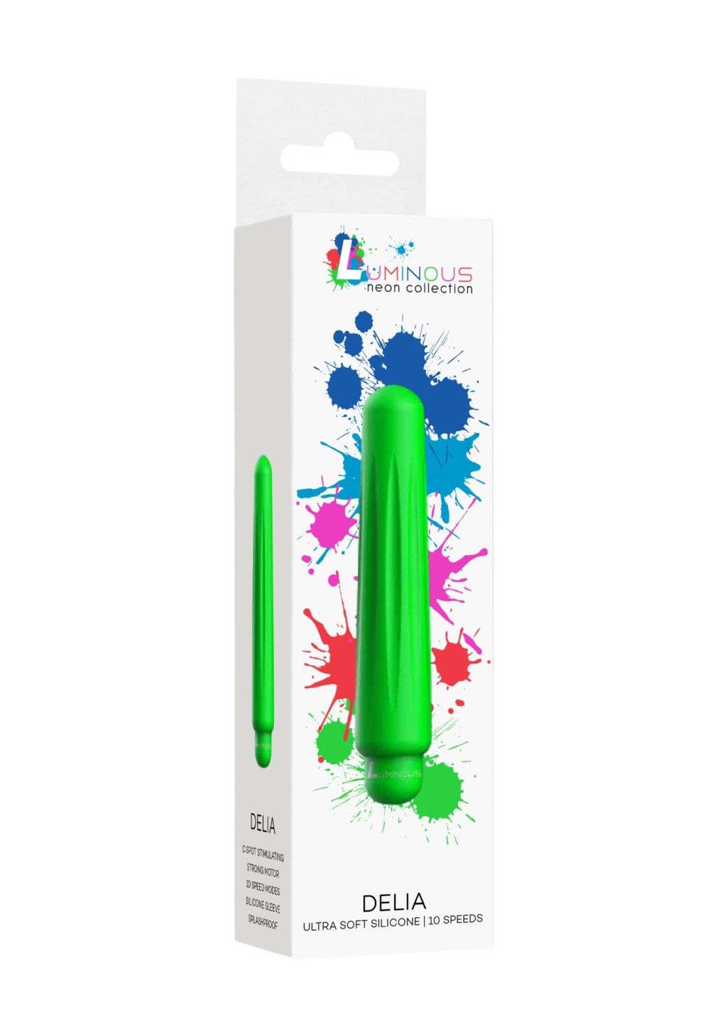 Delia Vibrator 10 Levels Vibrating Green 11.7 Cm