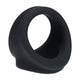Leafz Penis And Testicle Ring Stable Hold Silicone Black