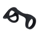 Tri O Penis Ring Three-ring Silicone Black