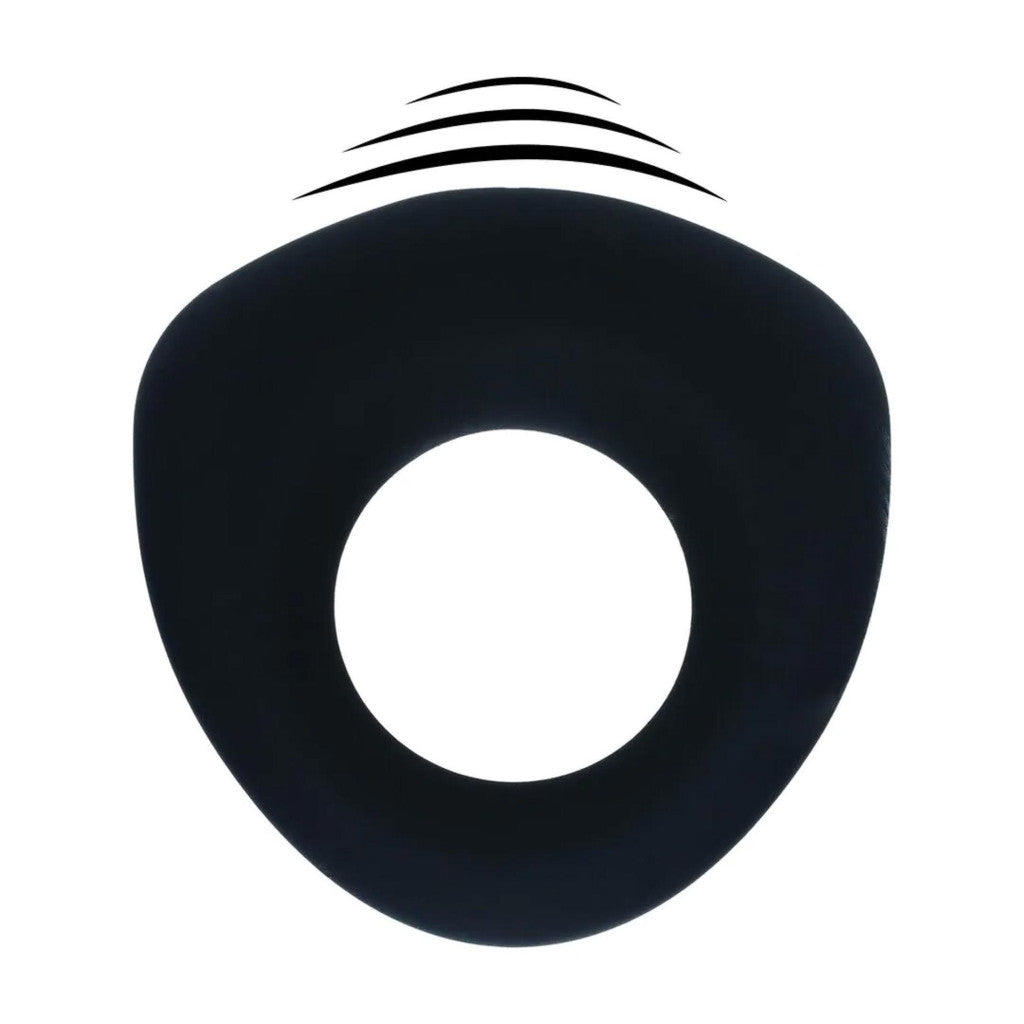 Leafz Penis Ring Vibrating Flexible Black