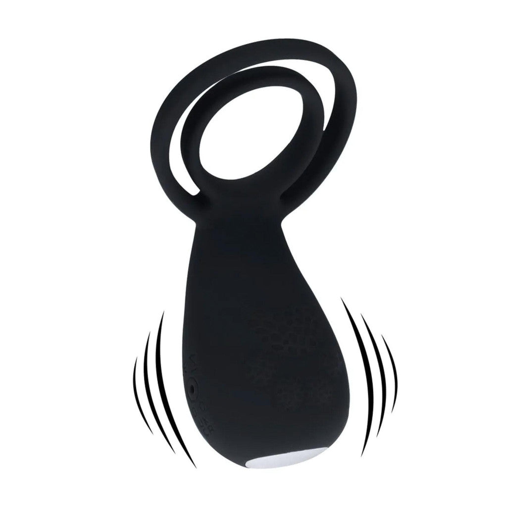 Sex Toy Vibrating Penis Ring With Paw Stimulator Black