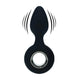 Silicone Anal Dildo With Loop Black