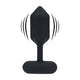 Hexagonal L Vibrating Silicone Anal Dildo Black