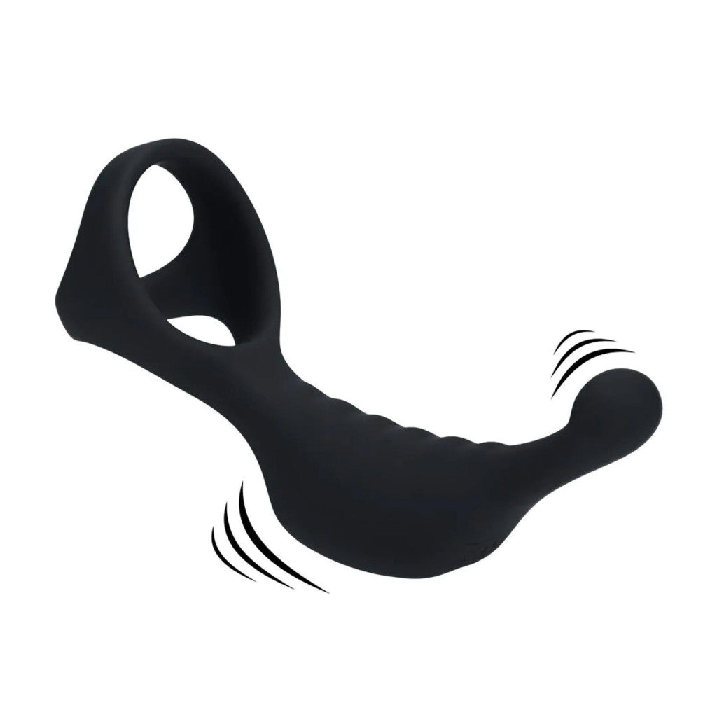 Pause Silicone Prostate Stimulator With Vibrating Function Black