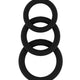No.25 Penis Ring Set Waterproof Silicone Black 3 Sizes
