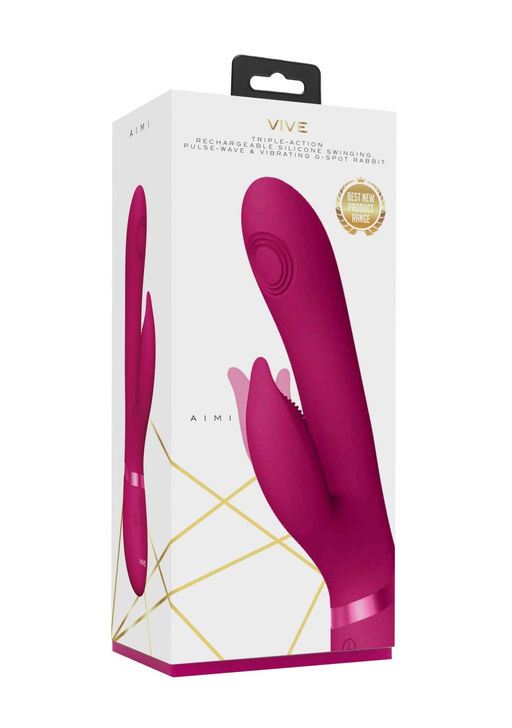 Aimi Vibrator Vibrating G-spot Stimulator 10 Modes Usb Charging Waterproof Pink