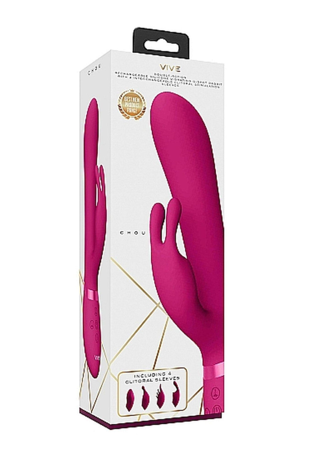 Chou Vibrator Dual 10 Modes G-spot And Clitoral Stimulator 22 Cm Pink