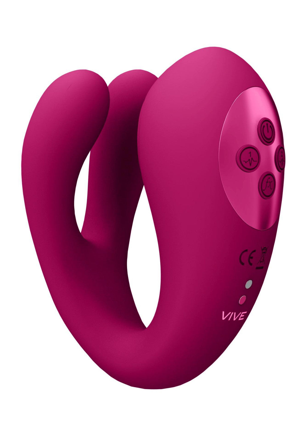 Yoko Vibrator Vibrating Wave Two-pronged 3 Motors Usb Rechargeable Waterproof 9.2 Cm Black