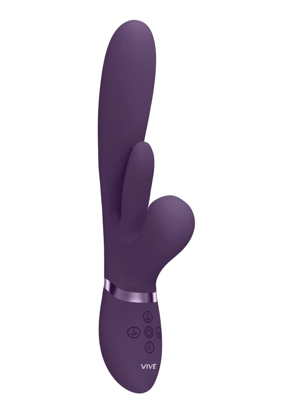 Vive Vibrator G-spot Stimulating Pulsating Tongue Swinging 13.5 Cm Black