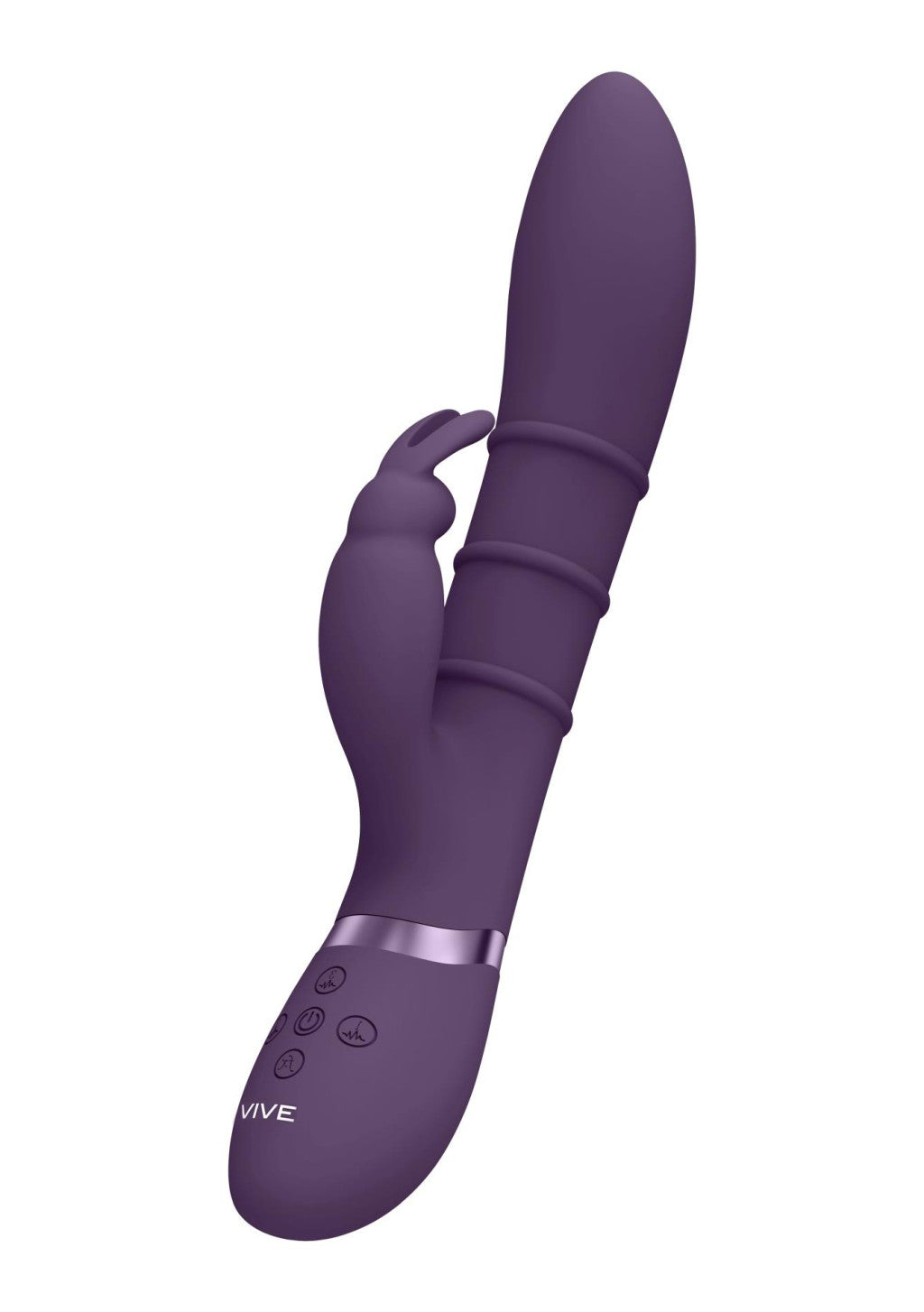 Vive Vibrator G-spot Stimulator 3 Rings Waterproof Usb Charging 13.5 Cm Black
