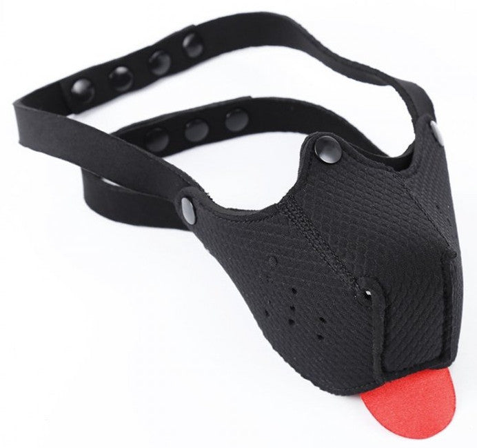 Neoprene Puppy Black – Premium Black Muzzle With Tongue
