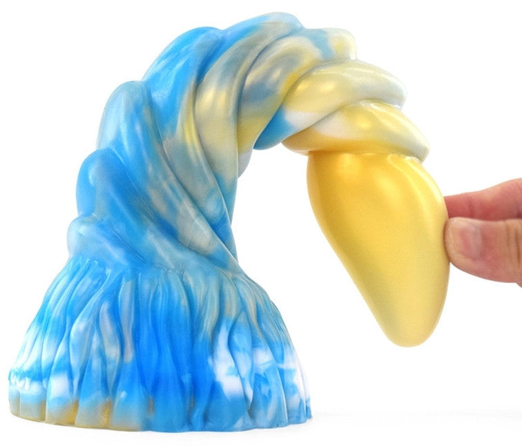 Arkan Dildo - Premium Gold-blue Intimate Tool 18 Cm