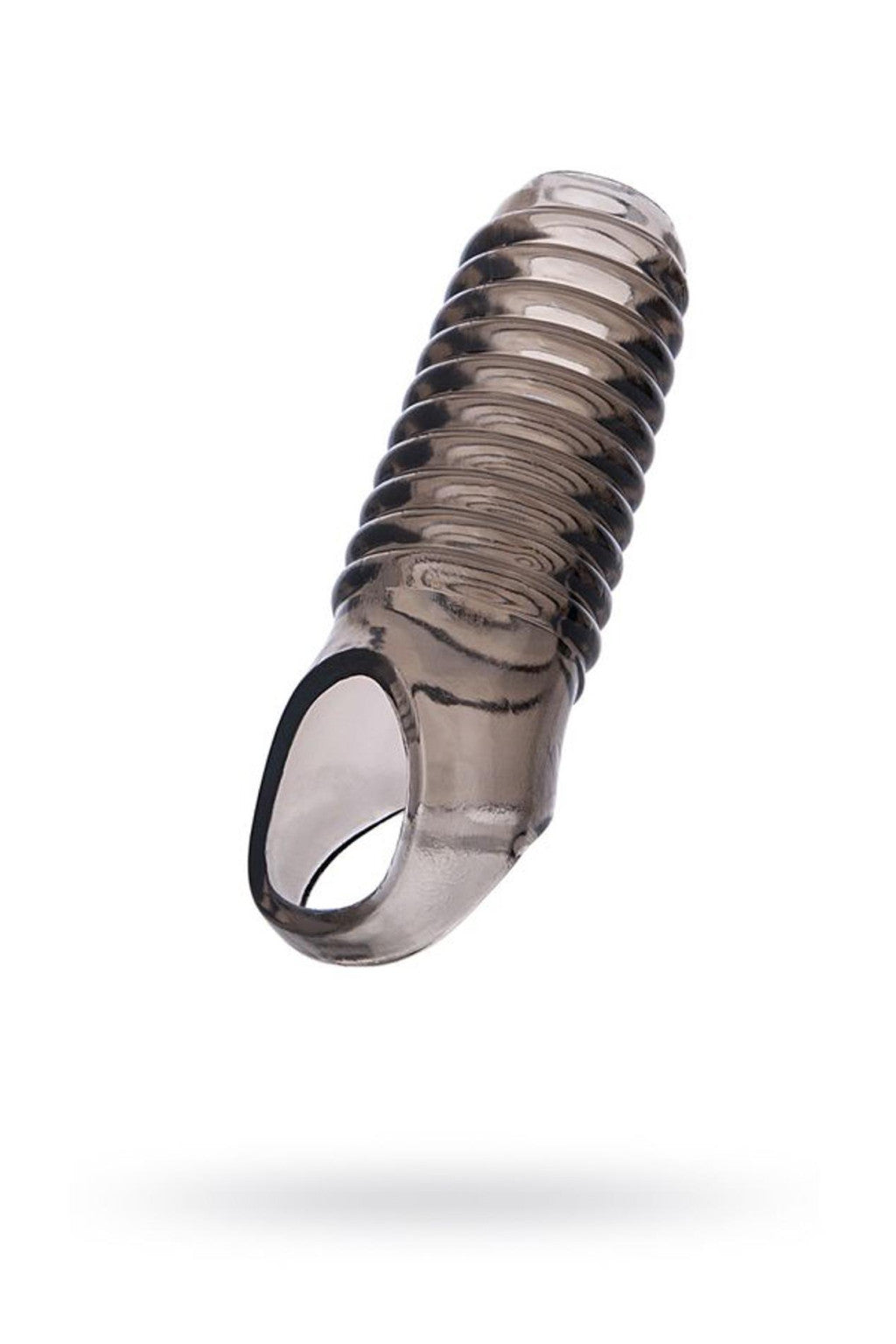 Toyfa Penis Sleeve With Knitted Tail Ring Extender 11 Cm Transparent Black