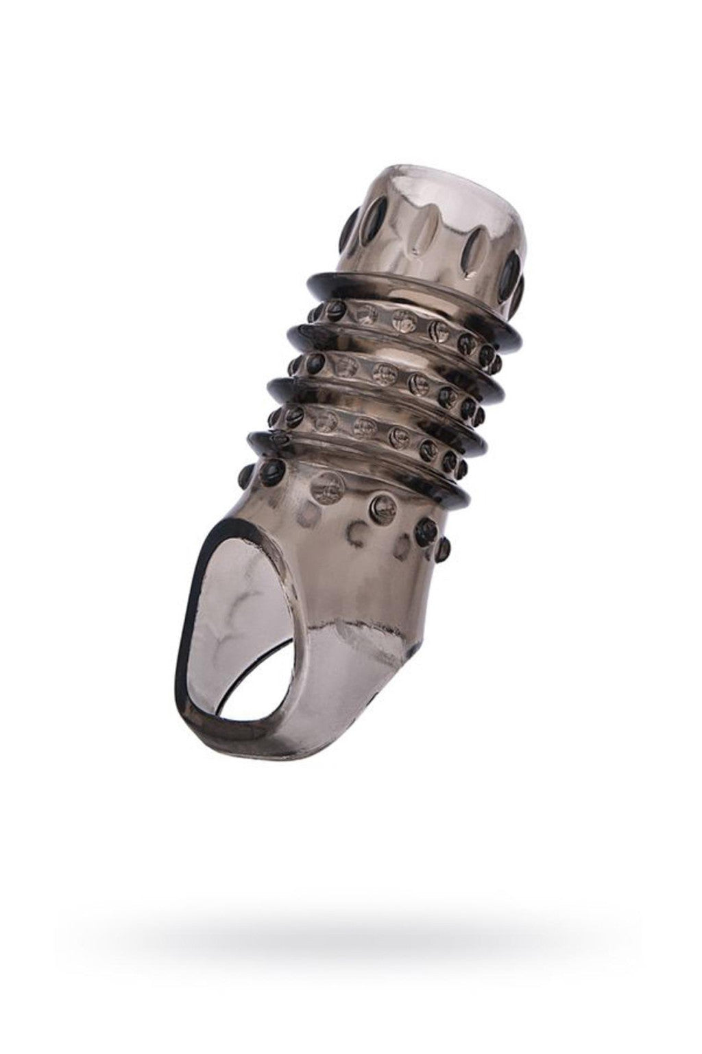 Toyfa Penis Sleeve Enlarger Double Ring Tpe 10.5 Cm Black Transparent