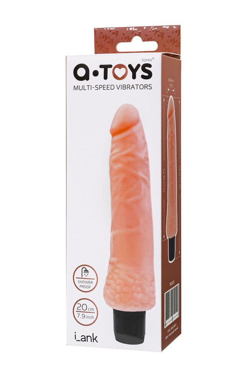 A-toys Vibrator Multi-speed Ultra-realistic 17 Cm Waterproof Black