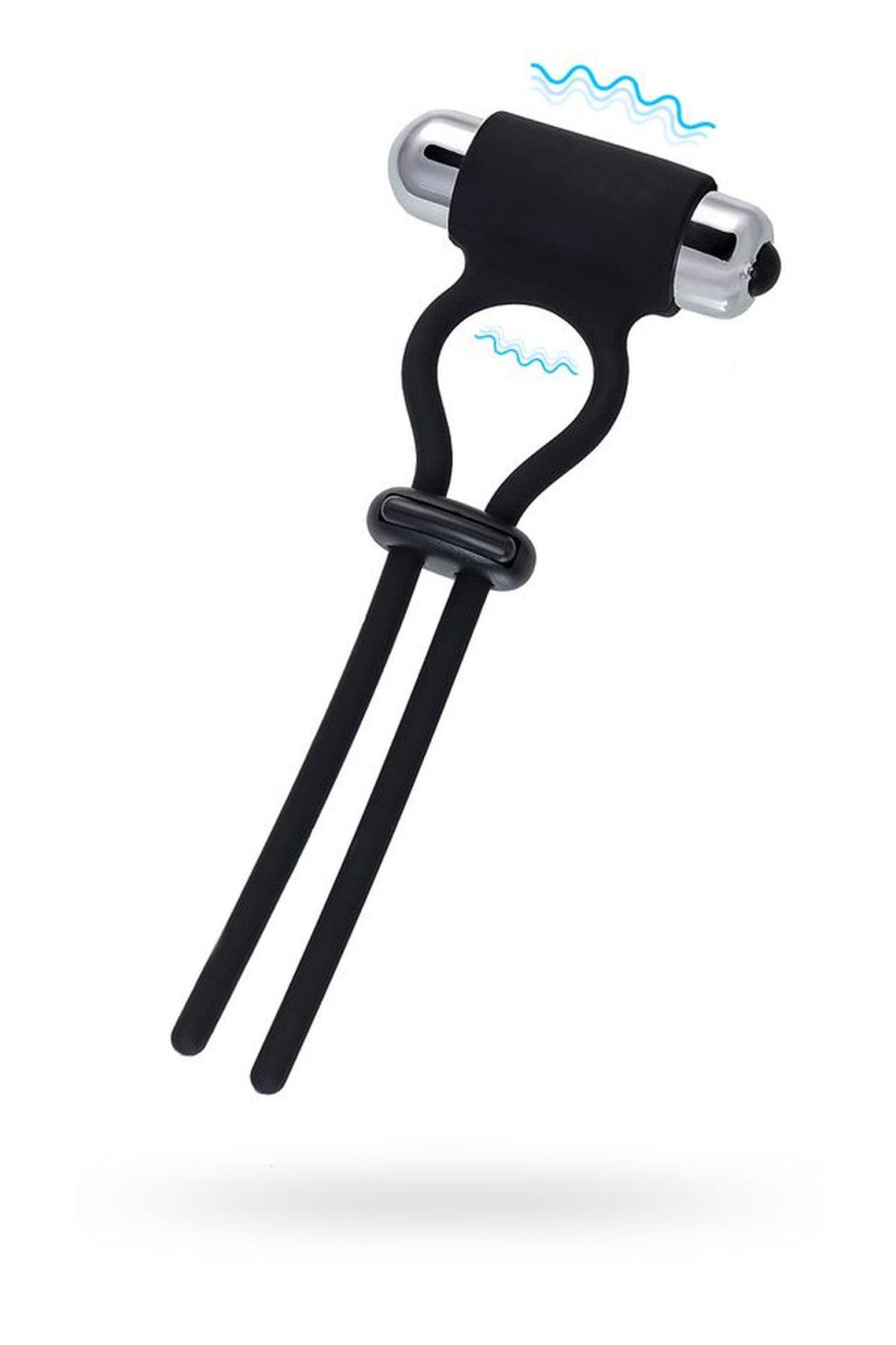 A-toys Penis Ring Vibrating Adjustable Tightness 14 Cm Black Silicone