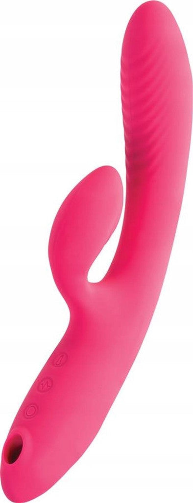 Jos Vibrator Vacuum And Vibrating Stimulation 23 Cm Pink Silicone