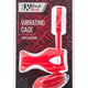 Black&red Penis Ring Vibrating With Clitoral Stimulation 14.5 Cm Red Silicone