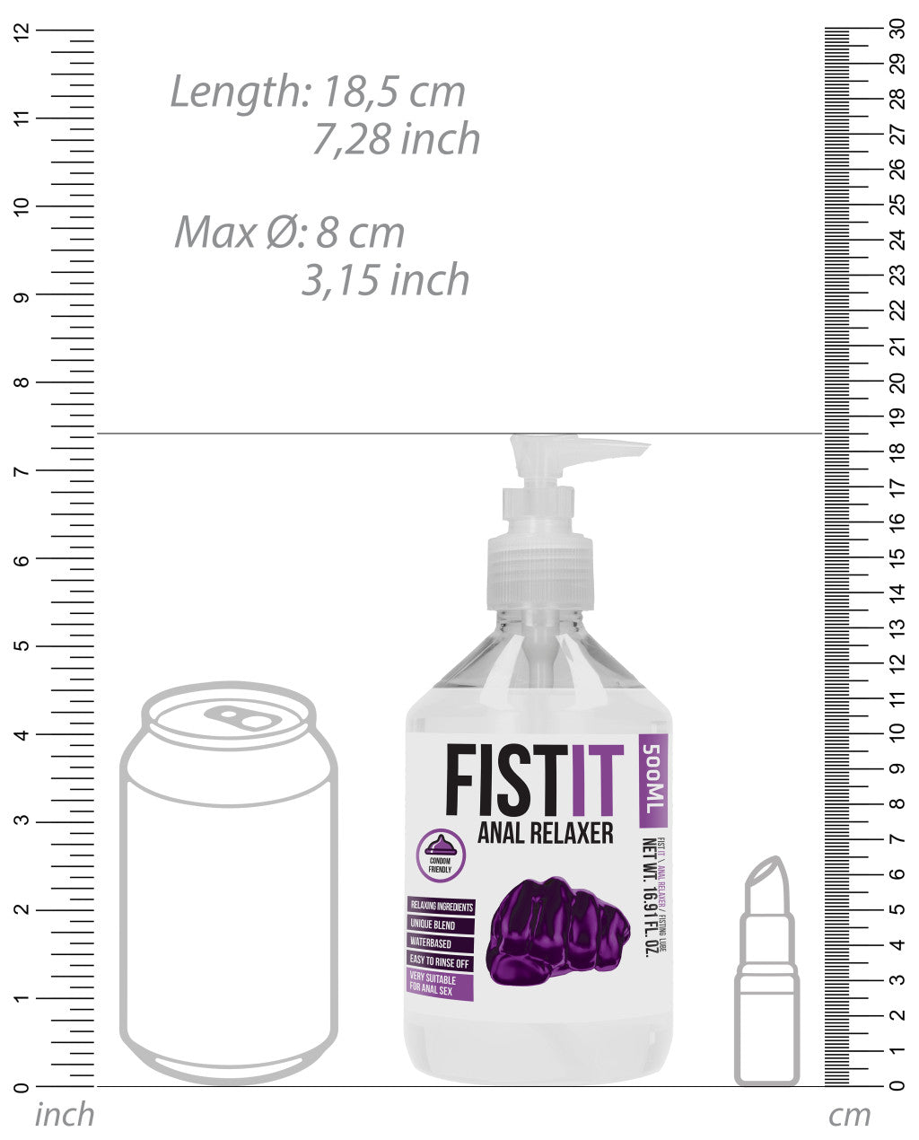 Anal Relaxer – Lubricating Cream In A 500ml Pump Bottle