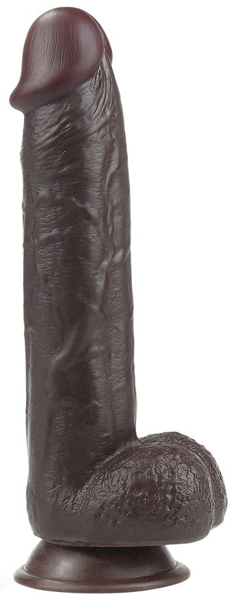 Premium Sliding Leather Dildo – 18 X 4.5 Cm Brown