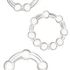 Mini Transparent Blue Flexible Cube Penis Ring Set Of 3